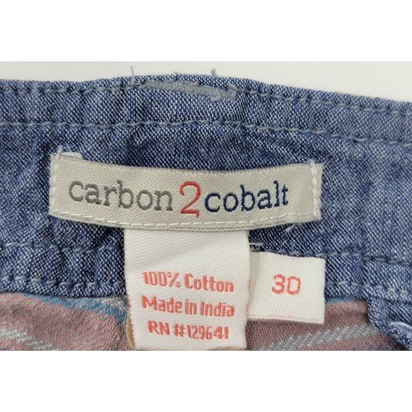 Carbon 2 Cobalt Bermuda‎ Shorts Striped Men's Size 30 - Picture 9 of 9
